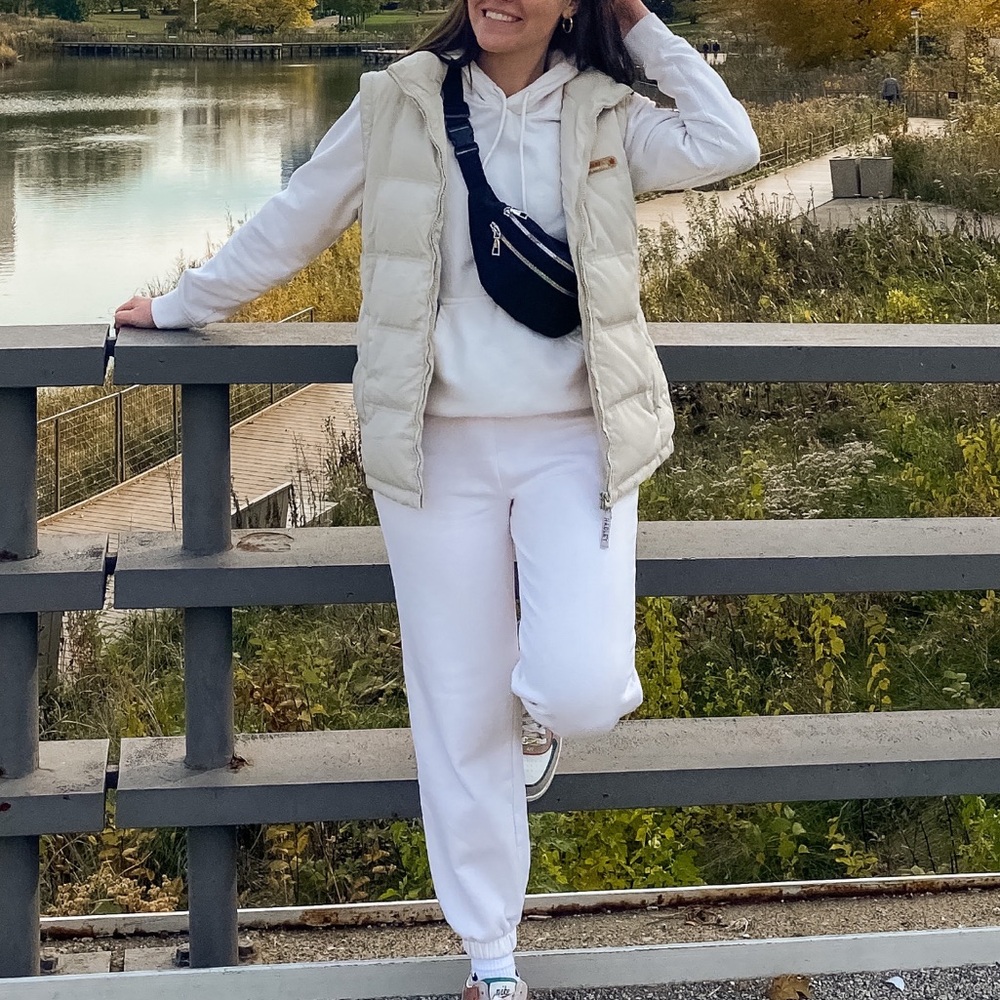 H&M Cream/White Basics Sweatsuit Set - Hoodie and Sweatpants